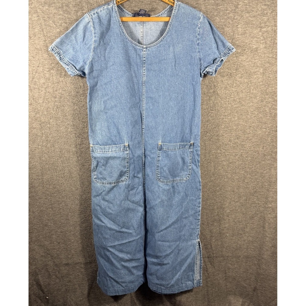 Original Ty Wear Denim Dress Size  8 Cotton  Pockets Vintage Jumper Country